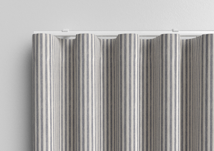 Emily Bond Oscar Stripe, Indigo - Made to Measure Curtains - Image 13